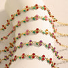 Women's Fashion Elegant Hand Jewelry Stainless Steel 18K Gold Plated Fruit Pattern Bracelet