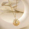 Women's Fashion Elegant Necklace Fivepointed Star Zircon Pearl Clavicle Chain Titanium Steel Stainless Steel Electroplated Flower Style