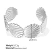 Women's Fashion Exaggerated Design Flower Starfish Water Drop Open 316L Stainless Steel Electroplating Bracelet