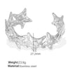 Women's Fashion Exaggerated Design Flower Starfish Water Drop Open 316L Stainless Steel Electroplating Bracelet