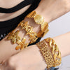 Women's Fashion Exaggerated Design Flower Starfish Water Drop Open 316L Stainless Steel Electroplating Bracelet