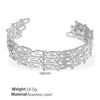 Women's Fashion Exaggerated Design Flower Starfish Water Drop Open 316L Stainless Steel Electroplating Bracelet