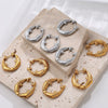 Women's Fashion Exaggerated Niche Earring Jewelry 316L Stainless Steel 18K Gold Plated