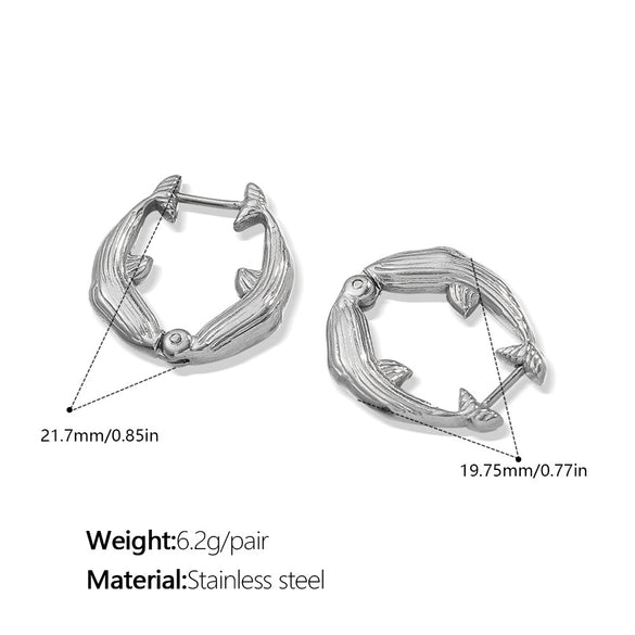 Women's Fashion Exaggerated Niche Earring Jewelry 316L Stainless Steel 18K Gold Plated