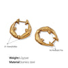 Women's Fashion Exaggerated Niche Earring Jewelry 316L Stainless Steel 18K Gold Plated