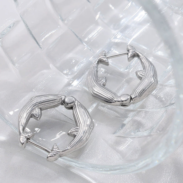 Women's Fashion Exaggerated Niche Earring Jewelry 316L Stainless Steel 18K Gold Plated
