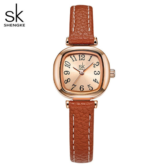 Women's Fashion Exquisite Waterproof Alloy Pu Belt Oval Dial Quartz Watch