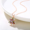 Women's Fashion Flower Artificial Zircon Necklace With Ochain