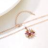 Women's Fashion Flower Artificial Zircon Necklace With Ochain