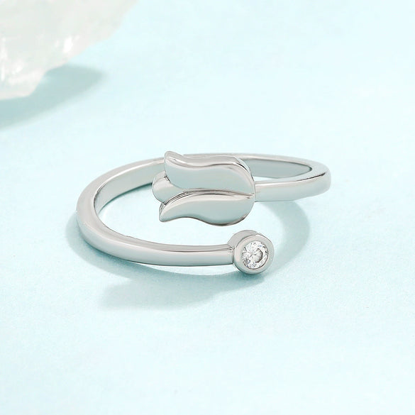 Women's Fashion Flower Rose Ring Copper Electroplated
