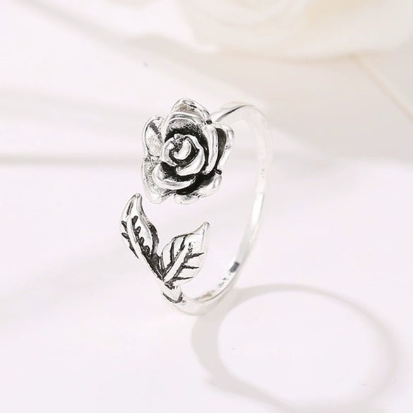 Women's Fashion Flower Rose Ring Copper Electroplated