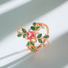 Women's Fashion Flower Rose Ring Copper Electroplated