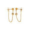 Women's Fashion Flower Stud Earrings Stainless Steel 18K Gold Electroplated