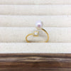 Women's Fashion Freshwater Pearl Ring In S925 Sterling Silver Round Shape