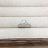 Women's Fashion Freshwater Pearl Ring In S925 Sterling Silver Round Shape