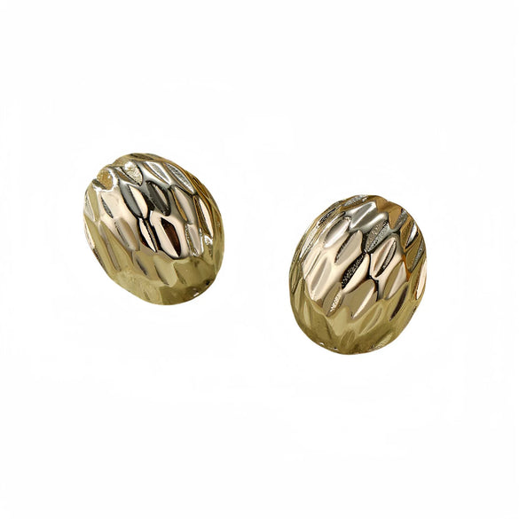 Women's Fashion Geometric Asymmetrical Texture Stainless Steel 18K Electroplated Earrings