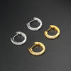 Women's Fashion Geometric Brass White Steel Star And Moon Constellations Electroplated Piercing Earrings