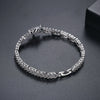 Women's Fashion Geometric Copper Bracelet With Zircon Inlay And Gold Electroplated Finish