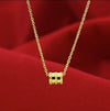 Women's Fashion Geometric Copper Pendant Titanium Steel Ochain Clavicle Necklace With Electroplating Treatment