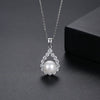Women's Fashion Geometric Copper Zircon Pendant Necklace With Simple Elegant Clavicle Chain Design