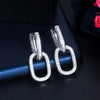 Women's Fashion Geometric Copper Zirconia U Shape Earrings