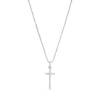 Women's Fashion Geometric Cross Necklace With Square Zircon Inlay Copper Electroplated Clavicle Chain Pendant Jewelry Gift