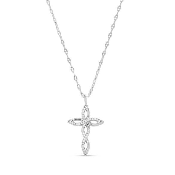 Women's Fashion Geometric Cross Necklace With Square Zircon Inlay Copper Electroplated Clavicle Chain Pendant Jewelry Gift