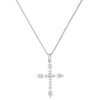 Women's Fashion Geometric Cross Necklace With Square Zircon Inlay Copper Electroplated Clavicle Chain Pendant Jewelry Gift
