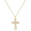 Women's Fashion Geometric Cross Necklace With Square Zircon Inlay Copper Electroplated Clavicle Chain Pendant Jewelry Gift