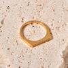 Women's Fashion Geometric Dshaped Stainless Steel Diamond Ring With Electroplating
