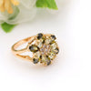 Women's Fashion Geometric Floral Copper Ring With Electroplated Finish Jewelry Accessory