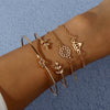 Women's Fashion Geometric Hollow Alloy Bracelet With Electroplated Metal Finish Uninlaid Gem Style Bracelet