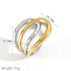 Women's Fashion Geometric Hollow Stainless Steel Ring With Electroplating And Heart Shape Pattern