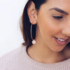 Women's Fashion Geometric Large Circle Hoop Earrings With Silver Needle And Copper Electroplated Retro Simple Style