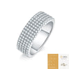 Women's Fashion Geometric Moissanite Inlaid 925 Silver Ring