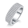 Women's Fashion Geometric Moissanite Inlaid 925 Silver Ring