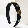 Women's Fashion Geometric Rhinestone Bee Fabric Headband Set With Diamonds