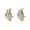 Women's Fashion Geometric Stainless Steel Earrings With Electroplating