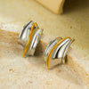 Women's Fashion Geometric Stainless Steel Earrings With Electroplating