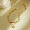 Women's Fashion Geometric Stainless Steel 18K Electroplated Natural Stone Love Diamond Bracelet