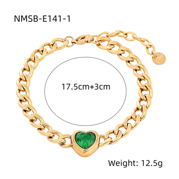 Women's Fashion Geometric Stainless Steel 18K Gold Electroplated Bracelet
