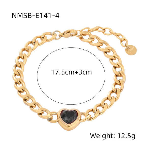 Women's Fashion Geometric Stainless Steel 18K Gold Electroplated Bracelet