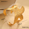 Women's Fashion Geometric Stainless Steel Starfish Shell Exaggerated Arm Ring Bracelet With Electroplating