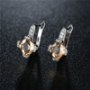 Women's Fashion Geometric Zircon Earrings In Environmental Protection Copper Simple Elegant Jewelry