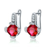 Women's Fashion Geometric Zircon Earrings In Environmental Protection Copper Simple Elegant Jewelry