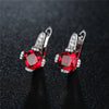 Women's Fashion Geometric Zircon Earrings In Environmental Protection Copper Simple Elegant Jewelry