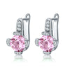 Women's Fashion Geometric Zircon Earrings In Environmental Protection Copper Simple Elegant Jewelry
