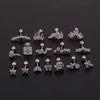 Women's Fashion Geometric Zircon Inlaid Metal Ear Jewelry
