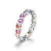Women's Fashion Geometric Zirconium Inlaid 925 Silver Ring