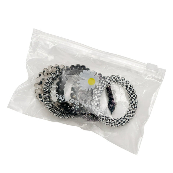 Women's Fashion Hair Rope Headwear High Elastic Plastic Resin Handmade